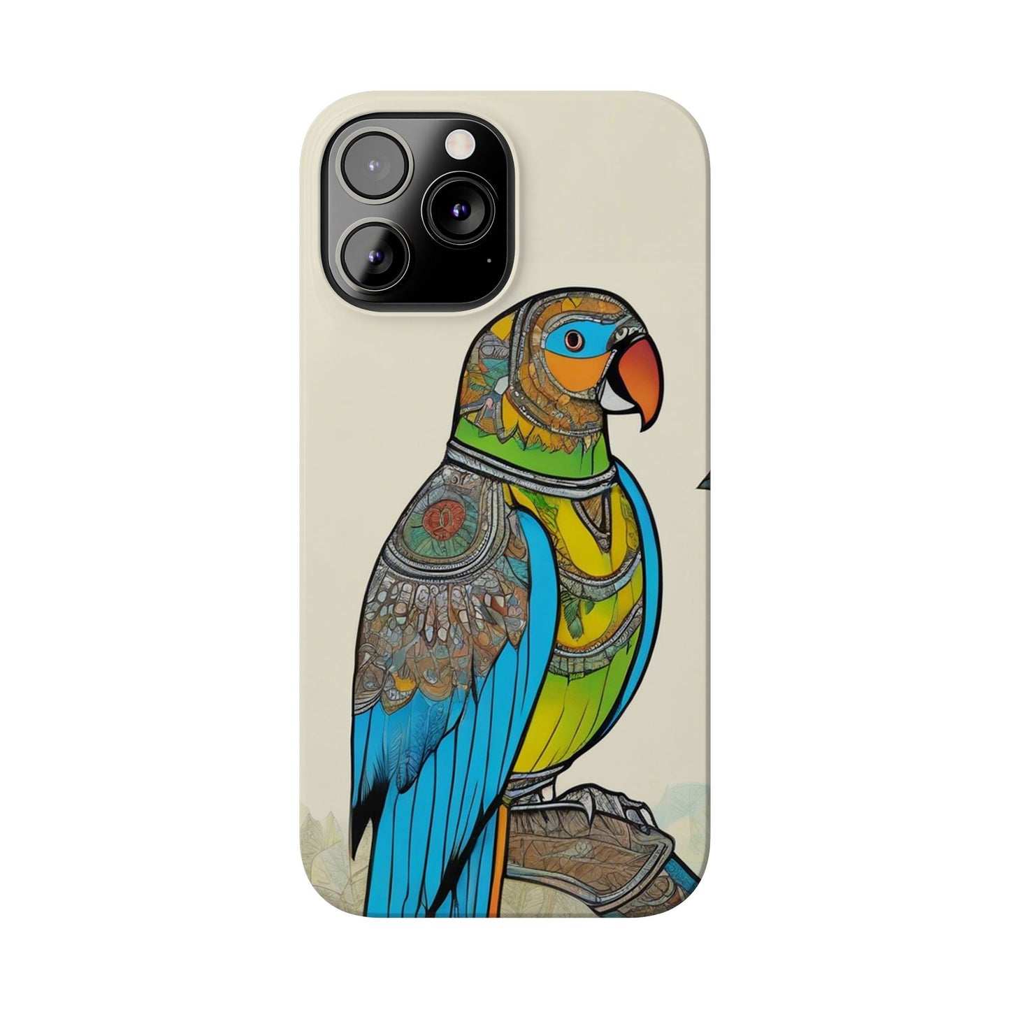 Artistic Parrot Mandala Art Slim Phone Case | Artloom Gallery