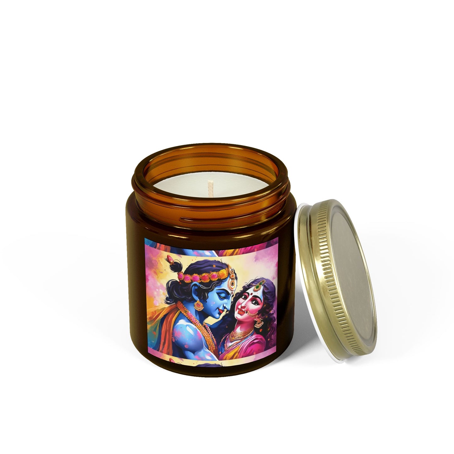 Radha Krishna Scented Candle (4oz, 9oz) | Artloom Gallery