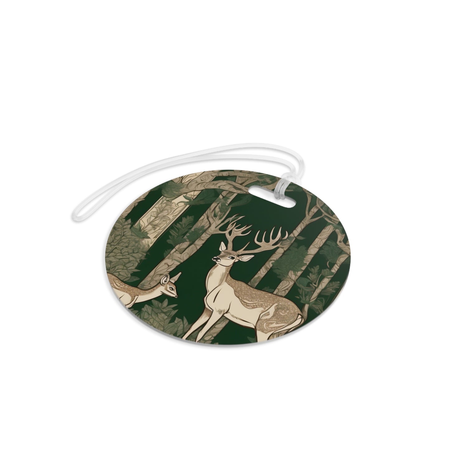 Deer and Fawn – Pichwai Painting Luggage Tag | Artloom Gallery