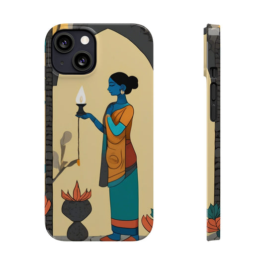 Madhubani Painting Slim Phone Case | Artloom Gallery