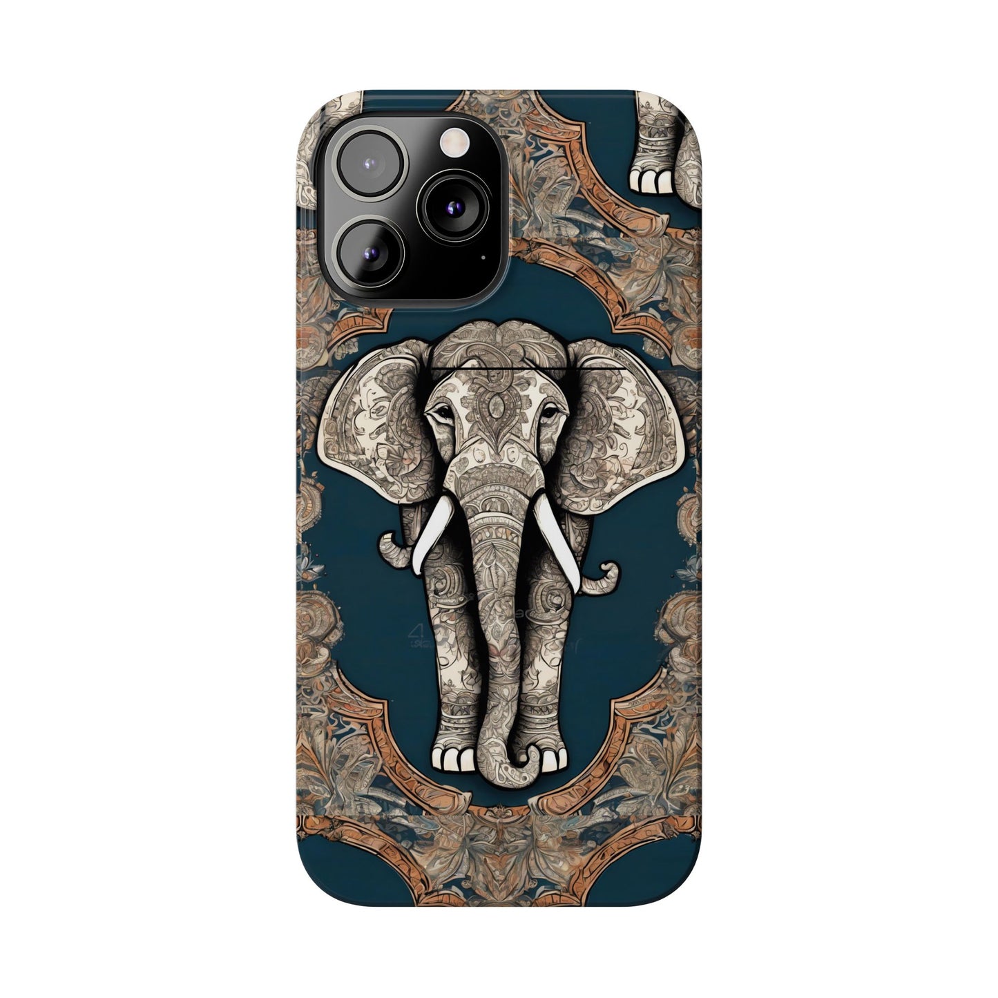 Majestic Elephant Mandala Pattern Art Slim Phone Case | Artloom Gallery
