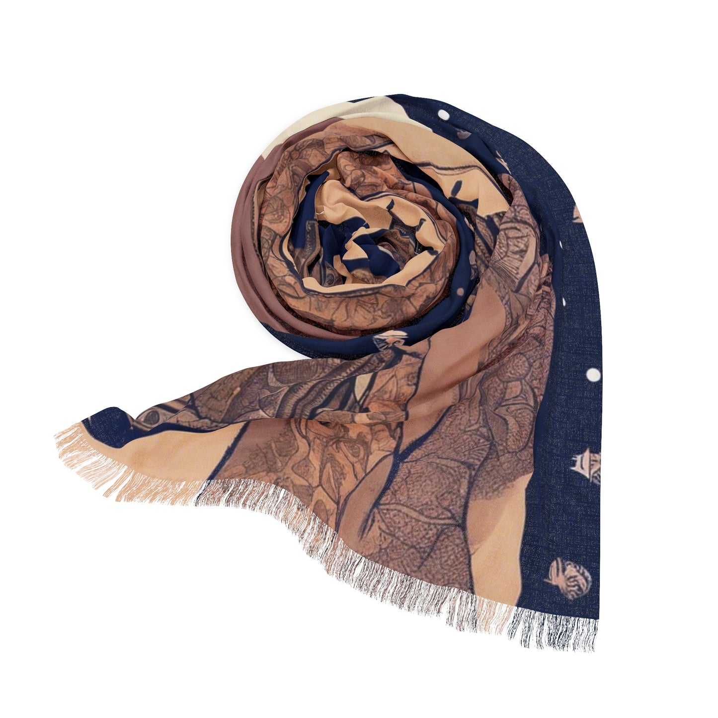 Moonlit Camel Caravan - Artistic Print – Light Scarf (27x71 in) | Artloom Gallery