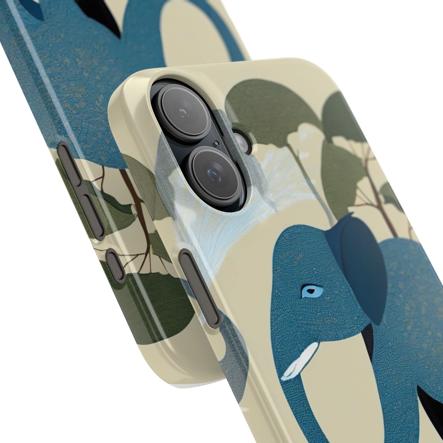 Playful Elephant Art Slim Phone Case | Artloom Gallery