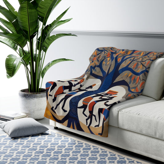 Sacred Rhythm Cozy Sherpa Blanket | Artloom Gallery