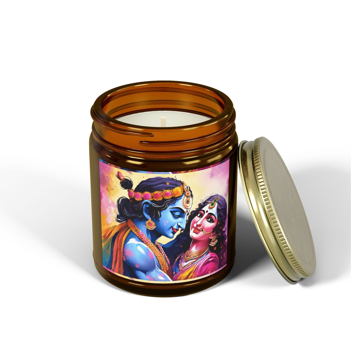 Radha Krishna Scented Candle (4oz, 9oz) | Artloom Gallery