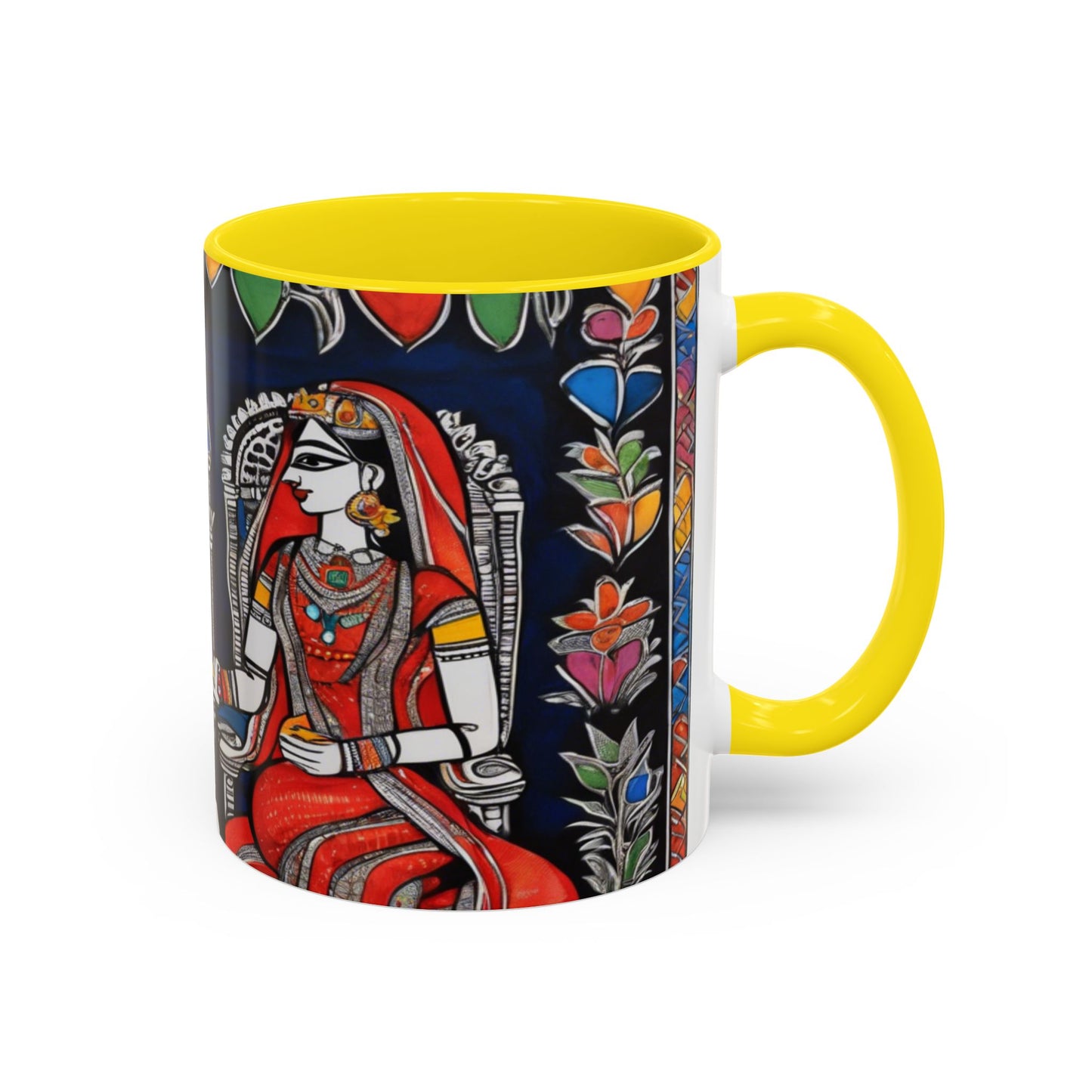 Artistic Madhubani Indian Art – Ceramic Coffee Mug (11oz/15oz) | Artloom Gallery