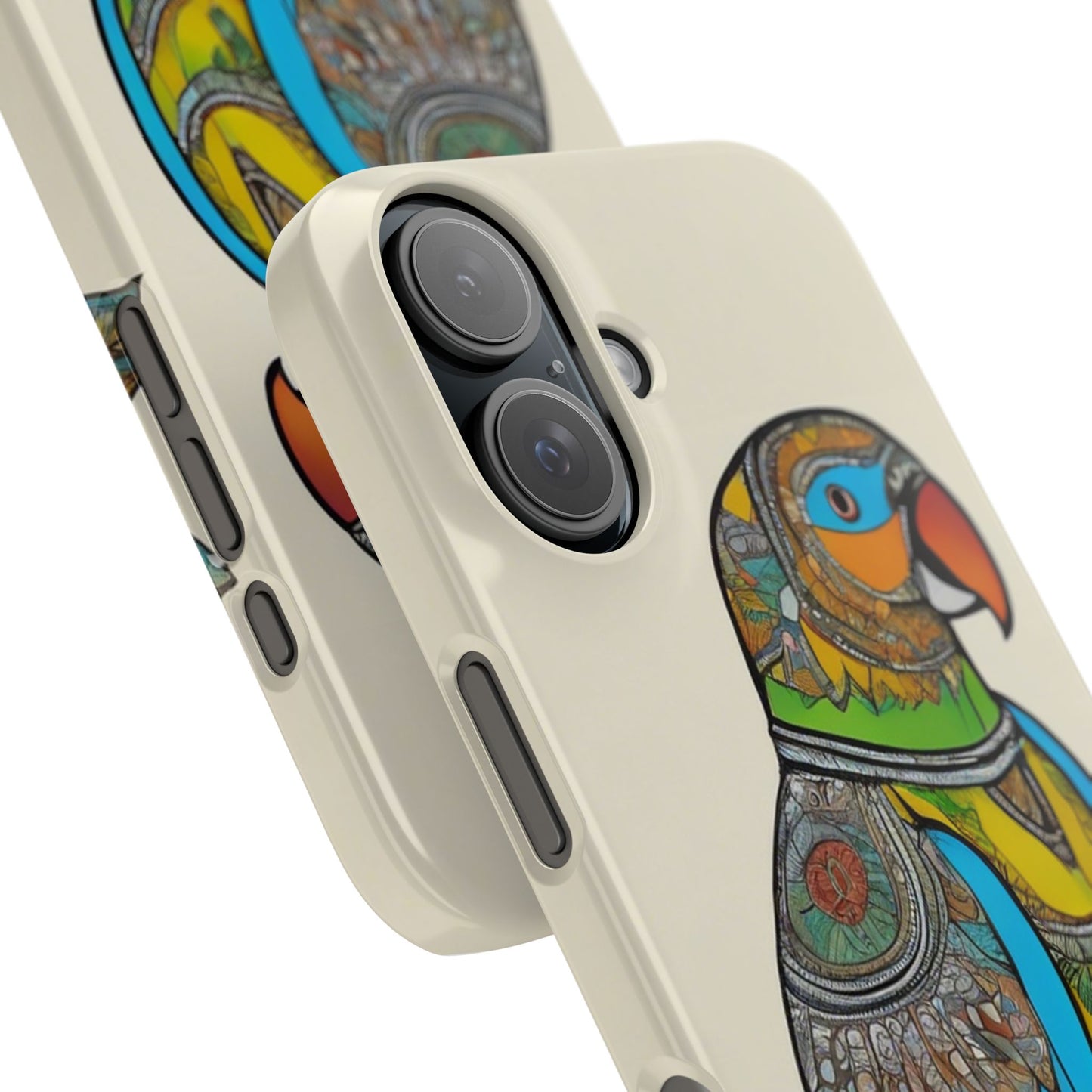 Artistic Parrot Mandala Art Slim Phone Case | Artloom Gallery
