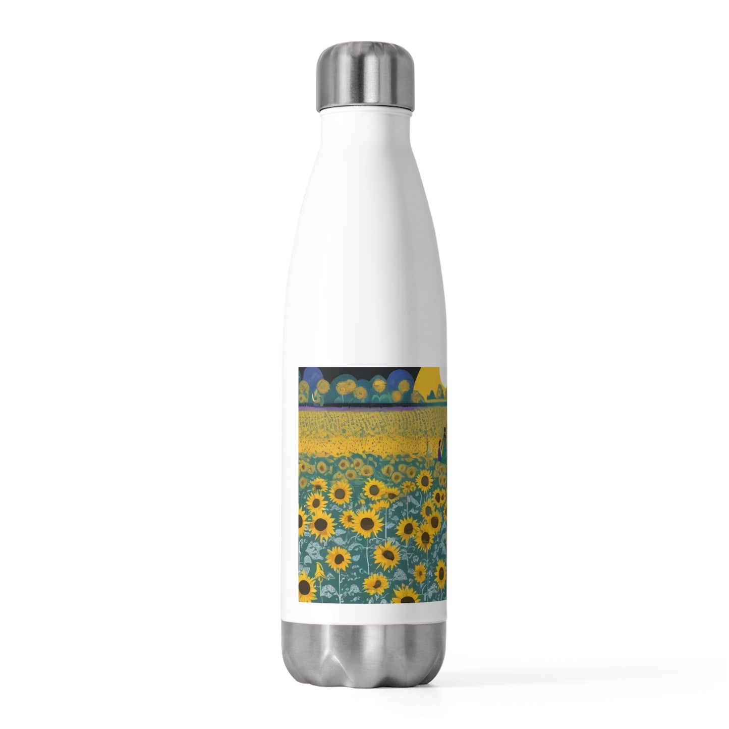 Sunflowers and Sunshine - Artistic 20oz Insulated Bottle | Artloom Gallery