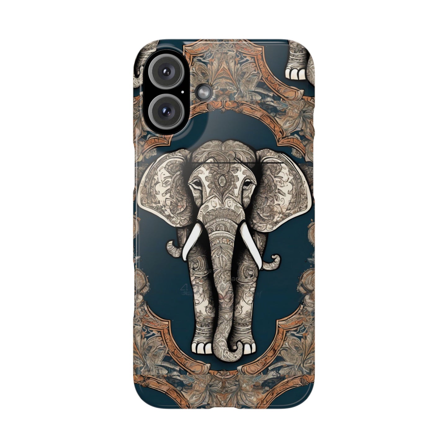 Majestic Elephant Mandala Pattern Art Slim Phone Case | Artloom Gallery