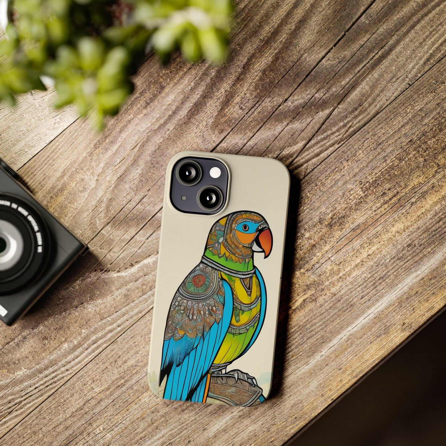 Artistic Parrot Mandala Art Slim Phone Case | Artloom Gallery