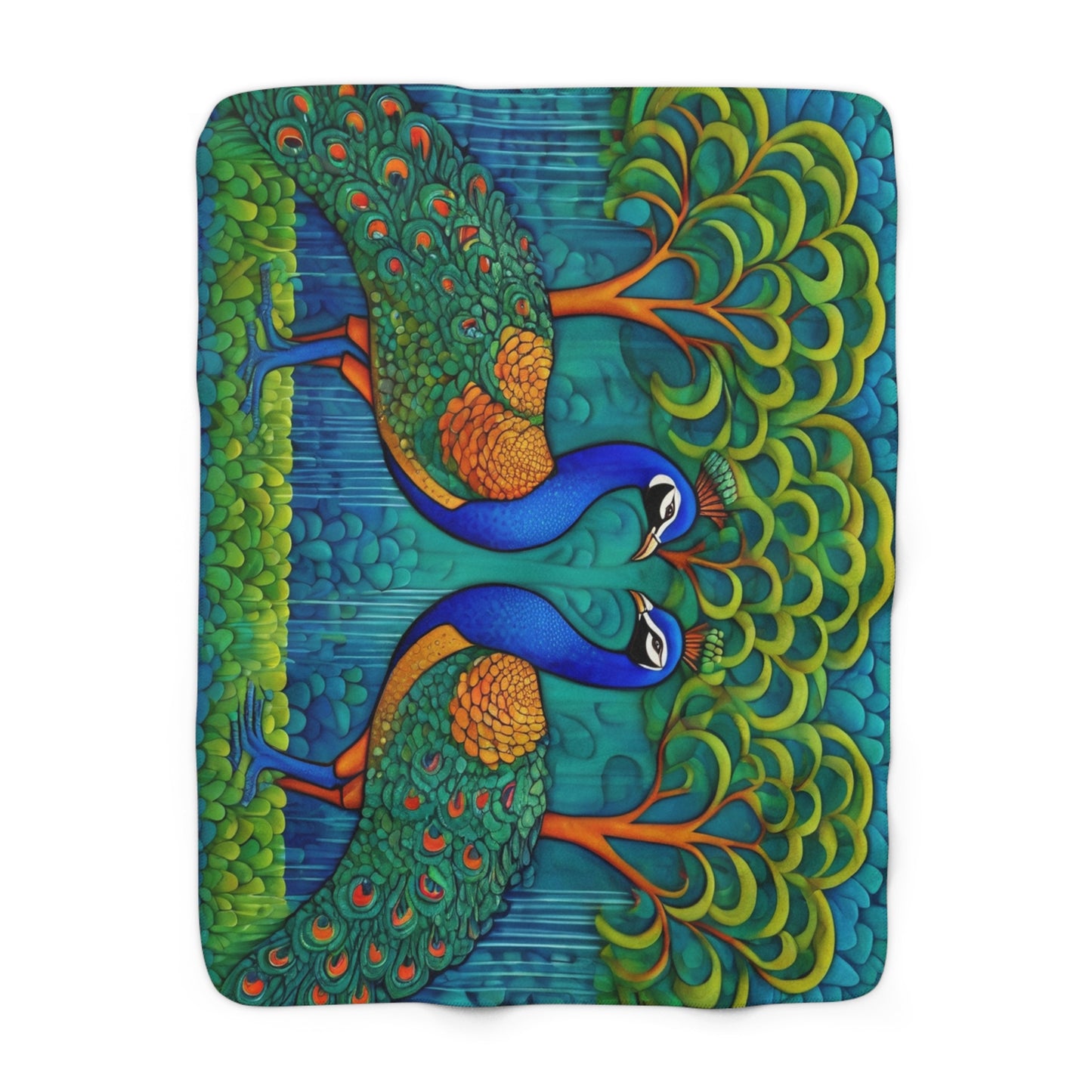 Rhythm of the Monsoon Sherpa Blanket | Artloom Gallery