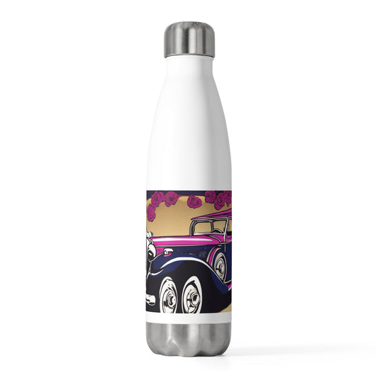 Bollywood Diva – Actress & Vintage Car - Artistic 20oz Insulated Bottle | Artloom Gallery