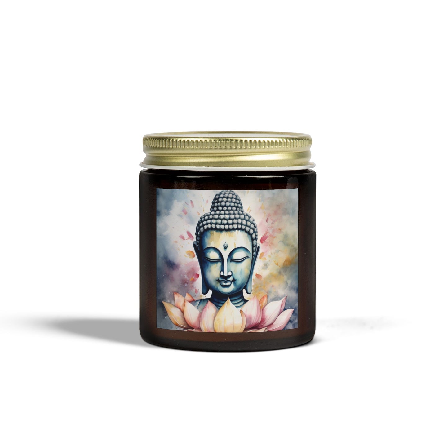 Serene Buddha in Water Color Scented Candle (4oz, 9oz) | Artloom Gallery