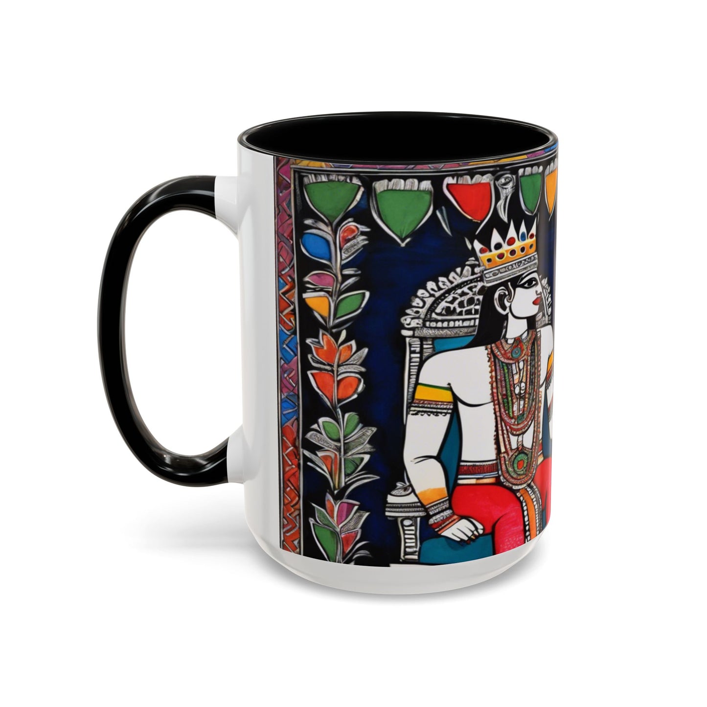 Artistic Madhubani Indian Art – Ceramic Coffee Mug (11oz/15oz) | Artloom Gallery