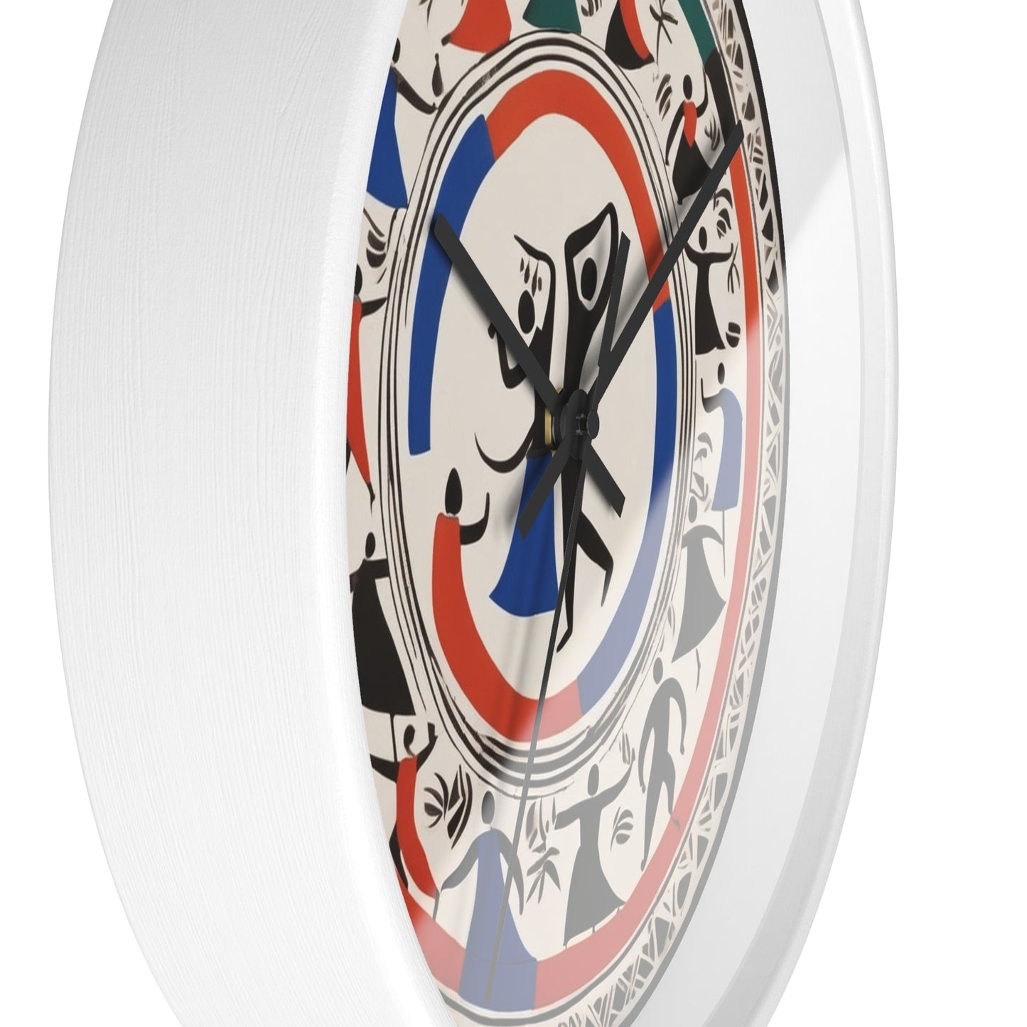 Rhythms of Time – Warli Tribal Wall Clock | Artloom Gallery
