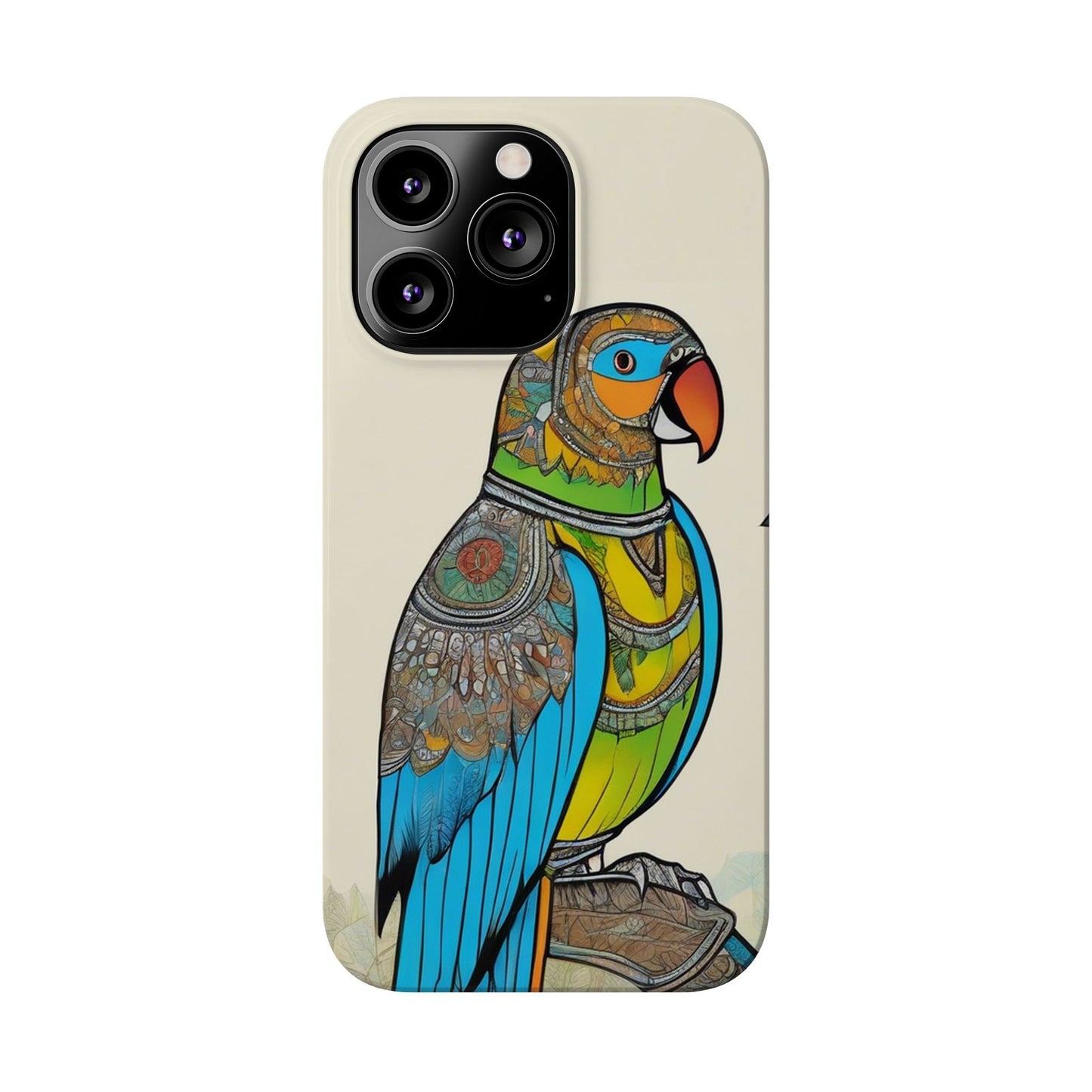 Artistic Parrot Mandala Art Slim Phone Case | Artloom Gallery