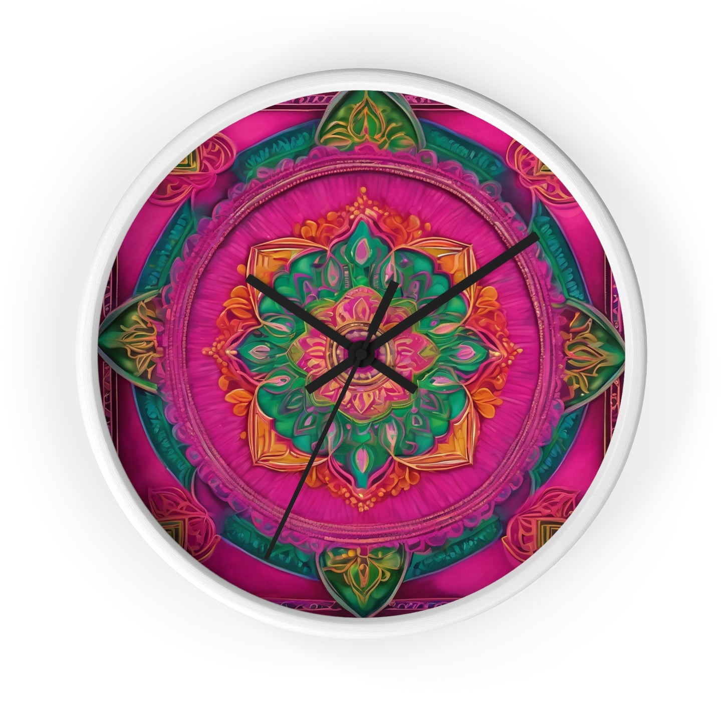 Radiant Harmony – Mandala Art Wall Clock | Artloom Gallery
