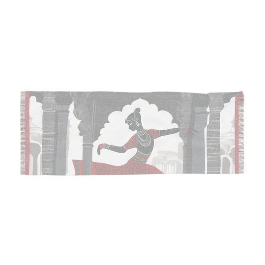 Dancing Girl – Thangka Print -  Light Scarf (27x71 in) | Artloom Gallery