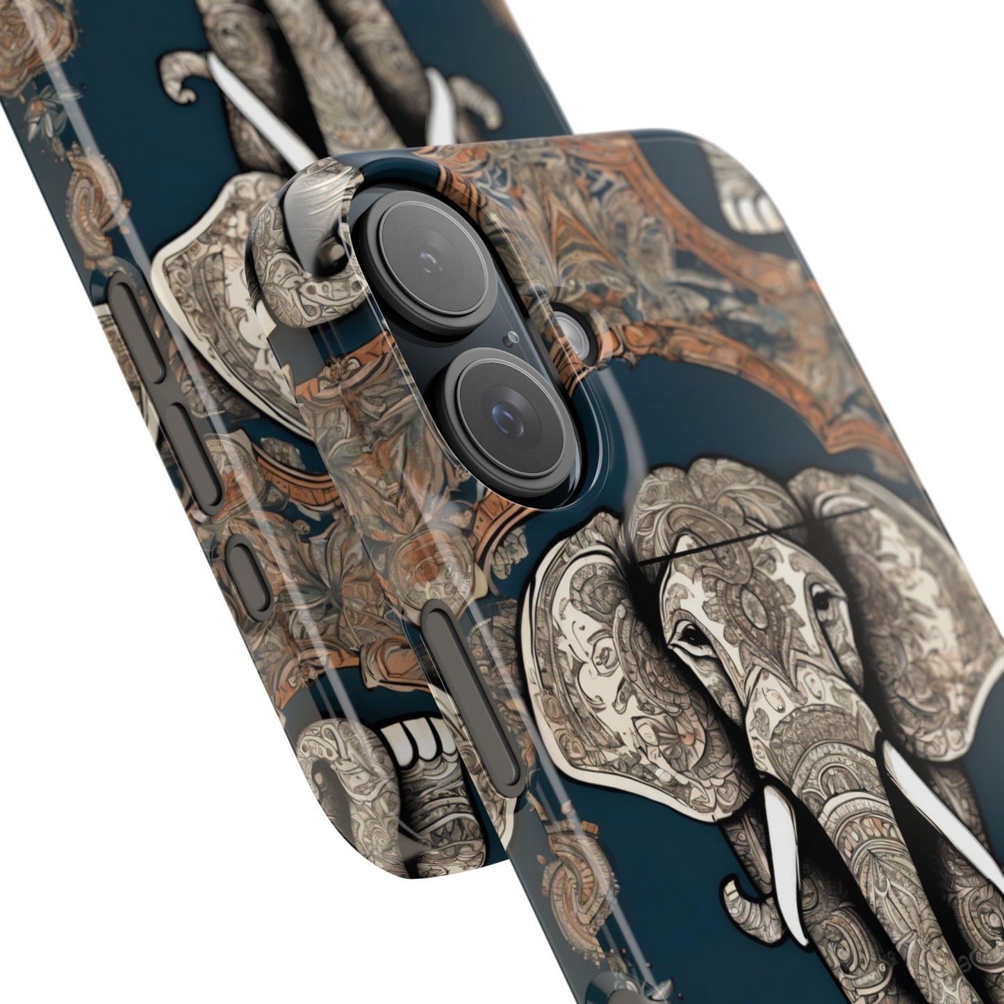 Majestic Elephant Mandala Pattern Art Slim Phone Case | Artloom Gallery