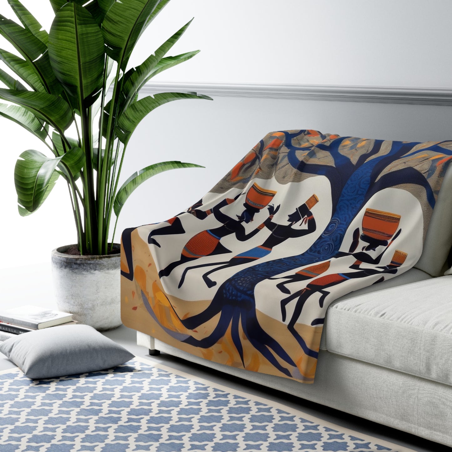 Sacred Rhythm Cozy Sherpa Blanket | Artloom Gallery