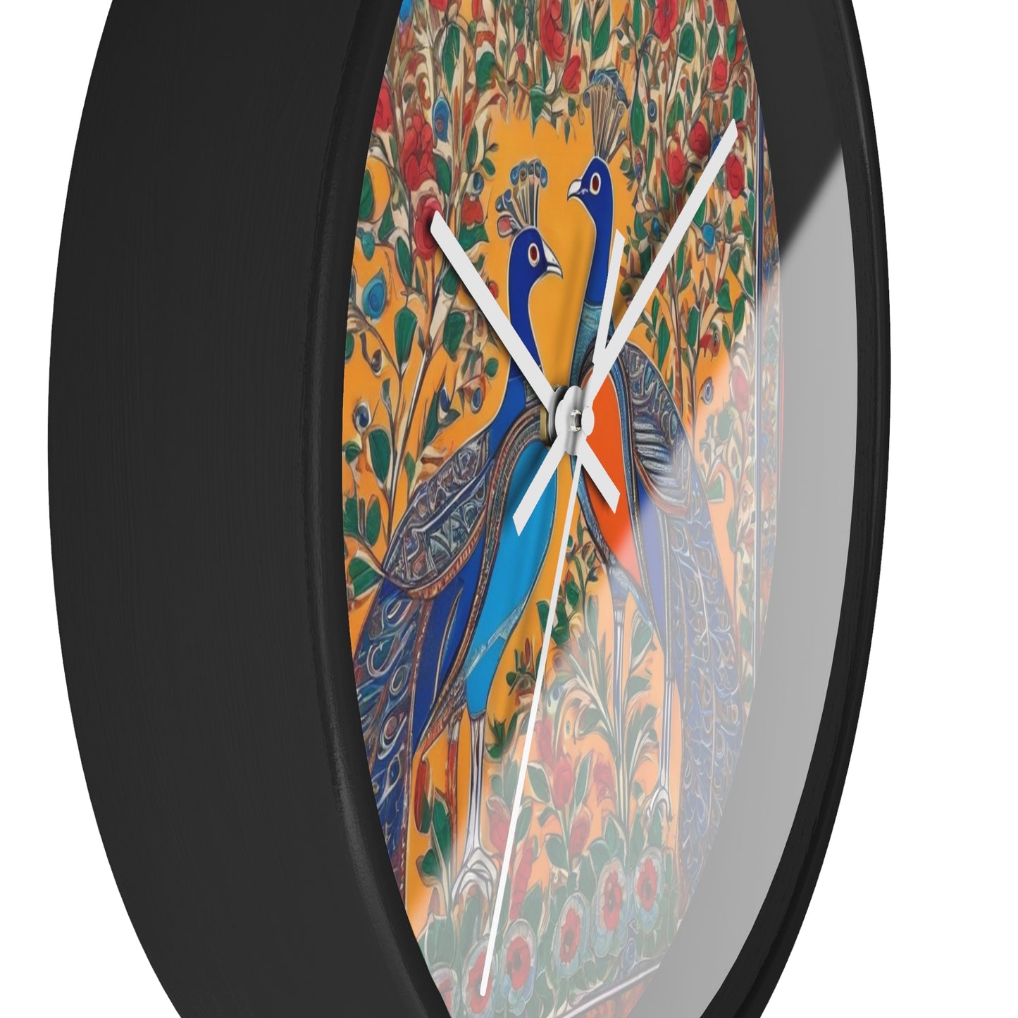 Auspicious Peacocks – Boho Wall Clock | Artloom Gallery