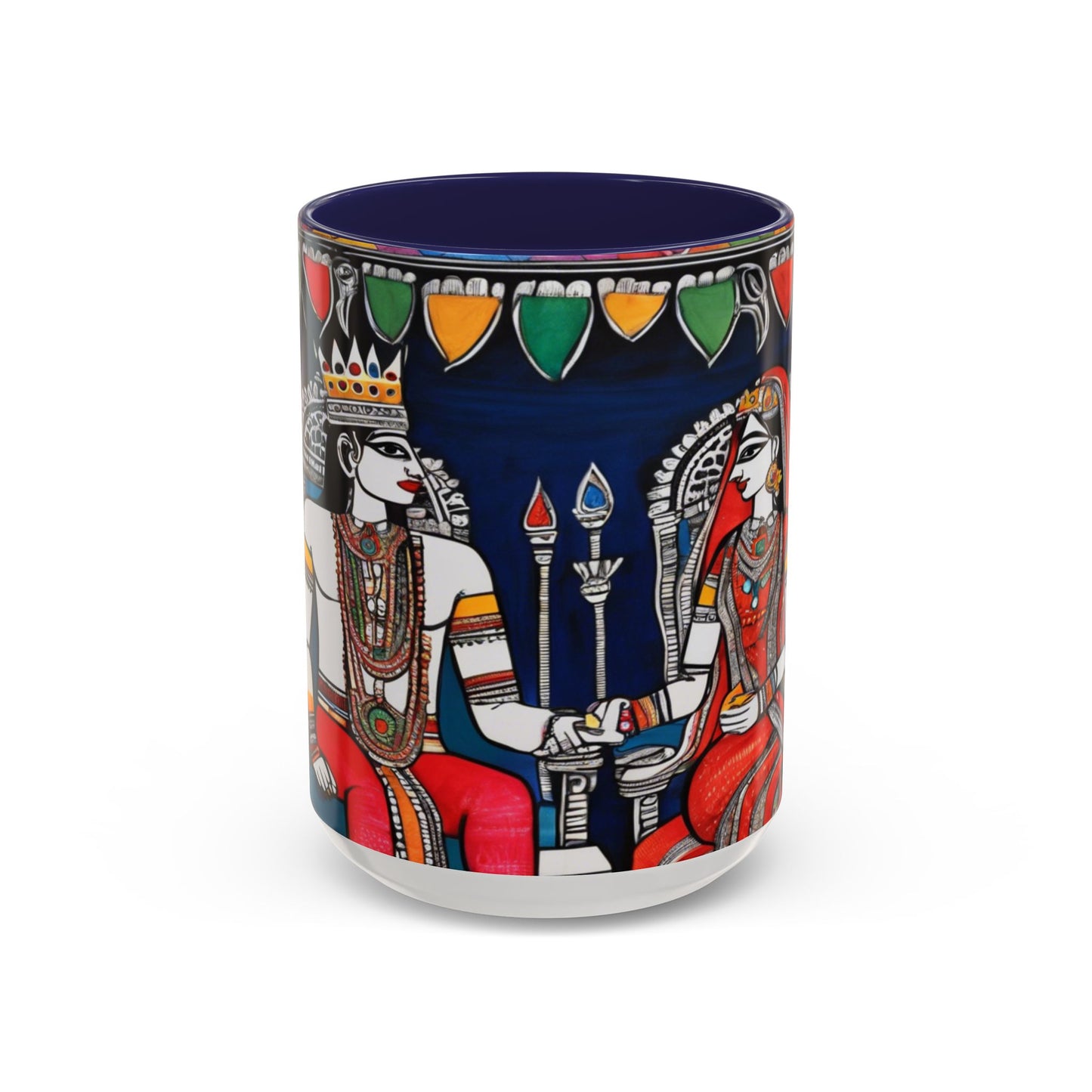 Artistic Madhubani Indian Art – Ceramic Coffee Mug (11oz/15oz) | Artloom Gallery
