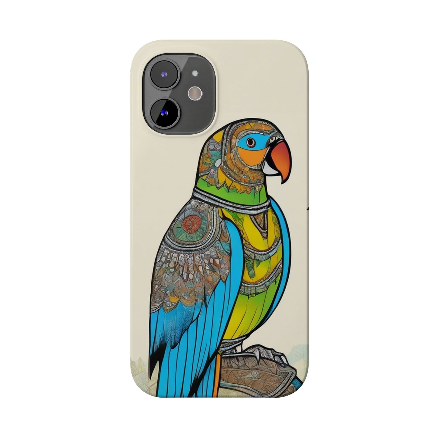 Artistic Parrot Mandala Art Slim Phone Case | Artloom Gallery