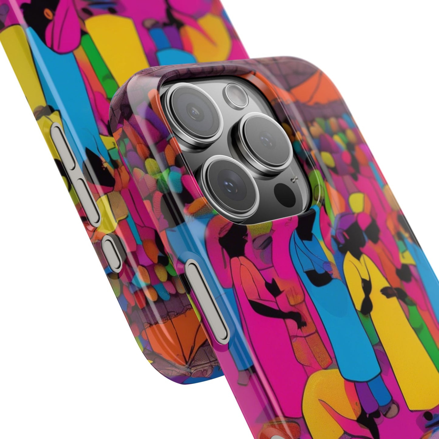 Festive Colors at the Bazaar – Bold and Vibrant Art Slim Phone Case | Artloom Gallery