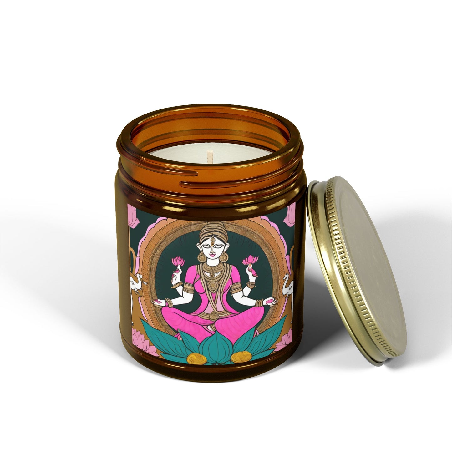 Goddess Laxmi Scented Candle for Diwali  (4oz, 9oz) | Artloom Gallery
