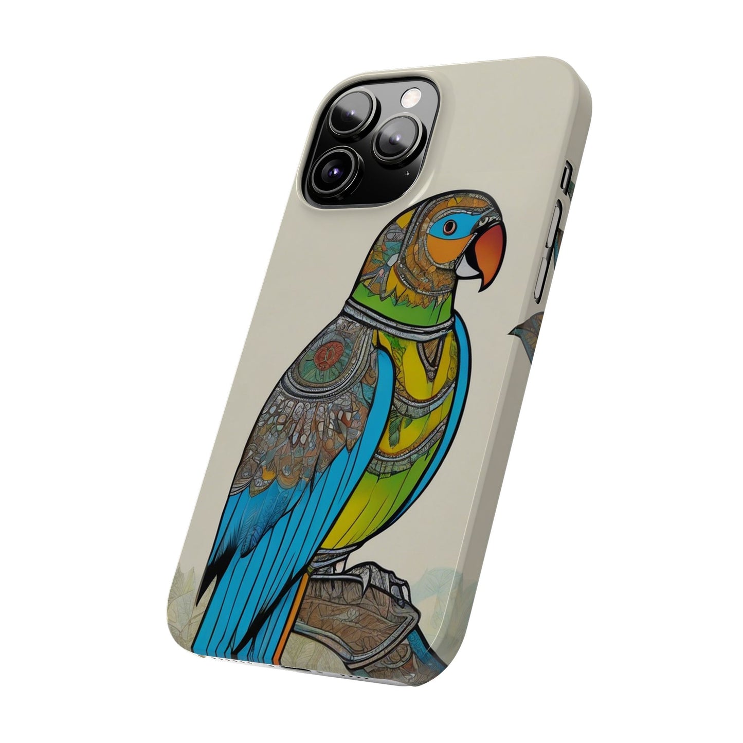Artistic Parrot Mandala Art Slim Phone Case | Artloom Gallery