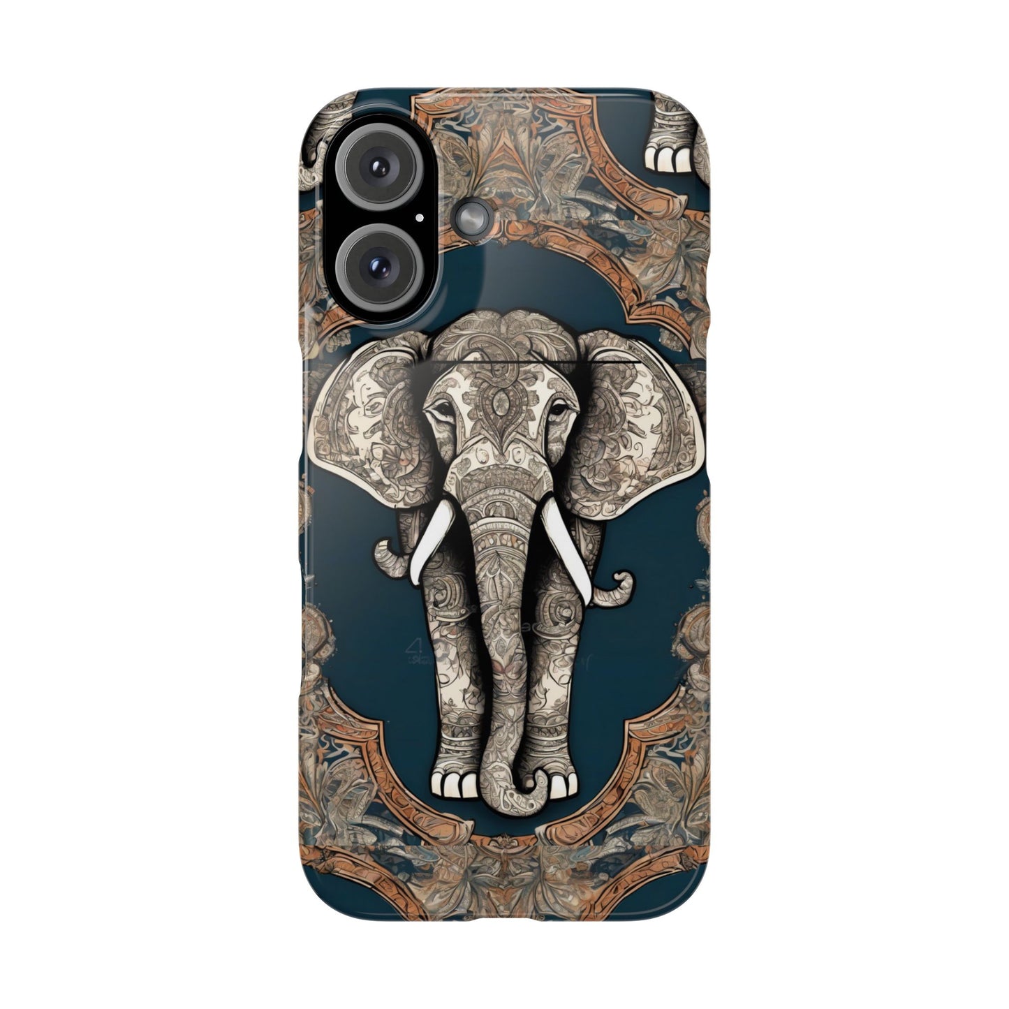 Majestic Elephant Mandala Pattern Art Slim Phone Case | Artloom Gallery