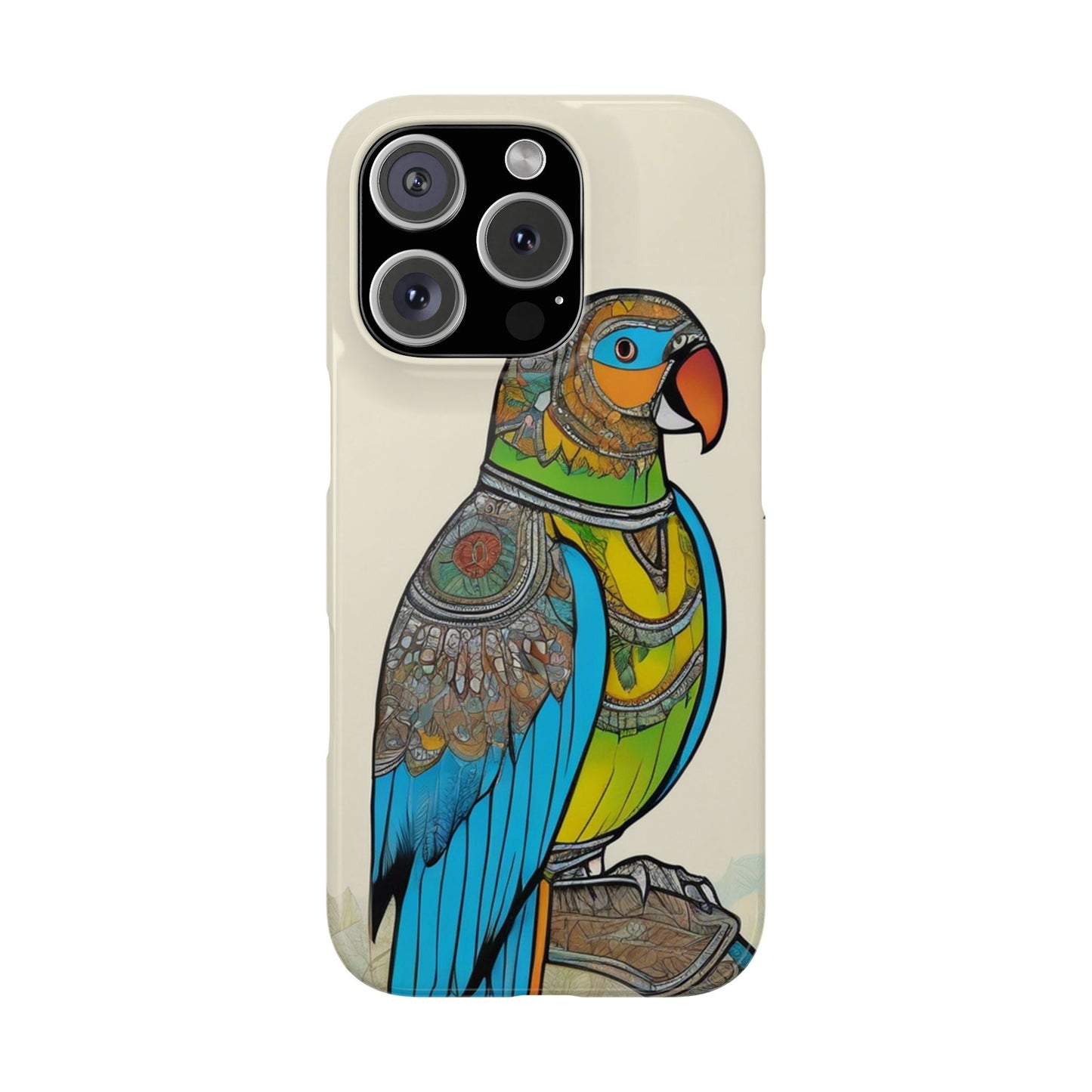 Artistic Parrot Mandala Art Slim Phone Case | Artloom Gallery