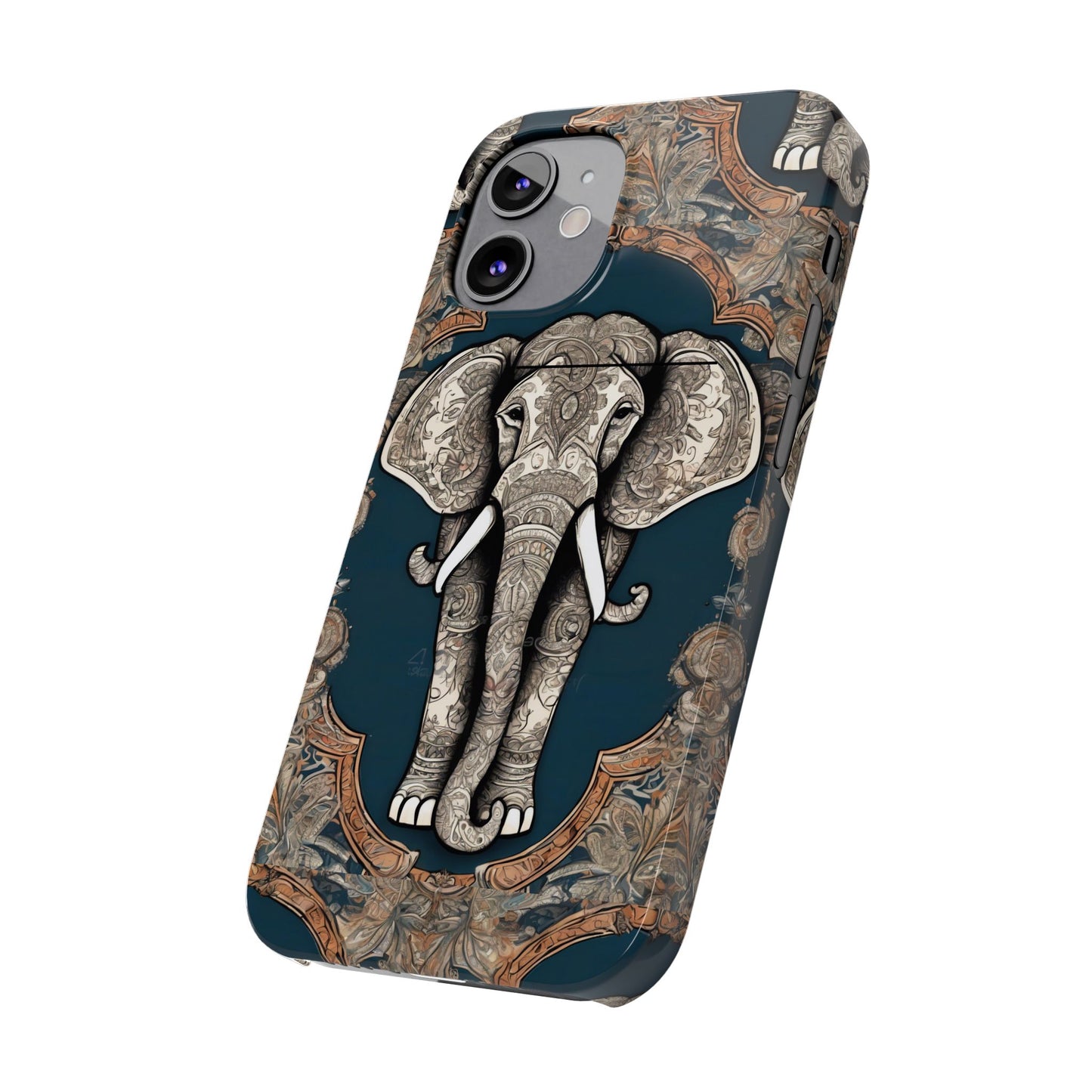 Majestic Elephant Mandala Pattern Art Slim Phone Case | Artloom Gallery