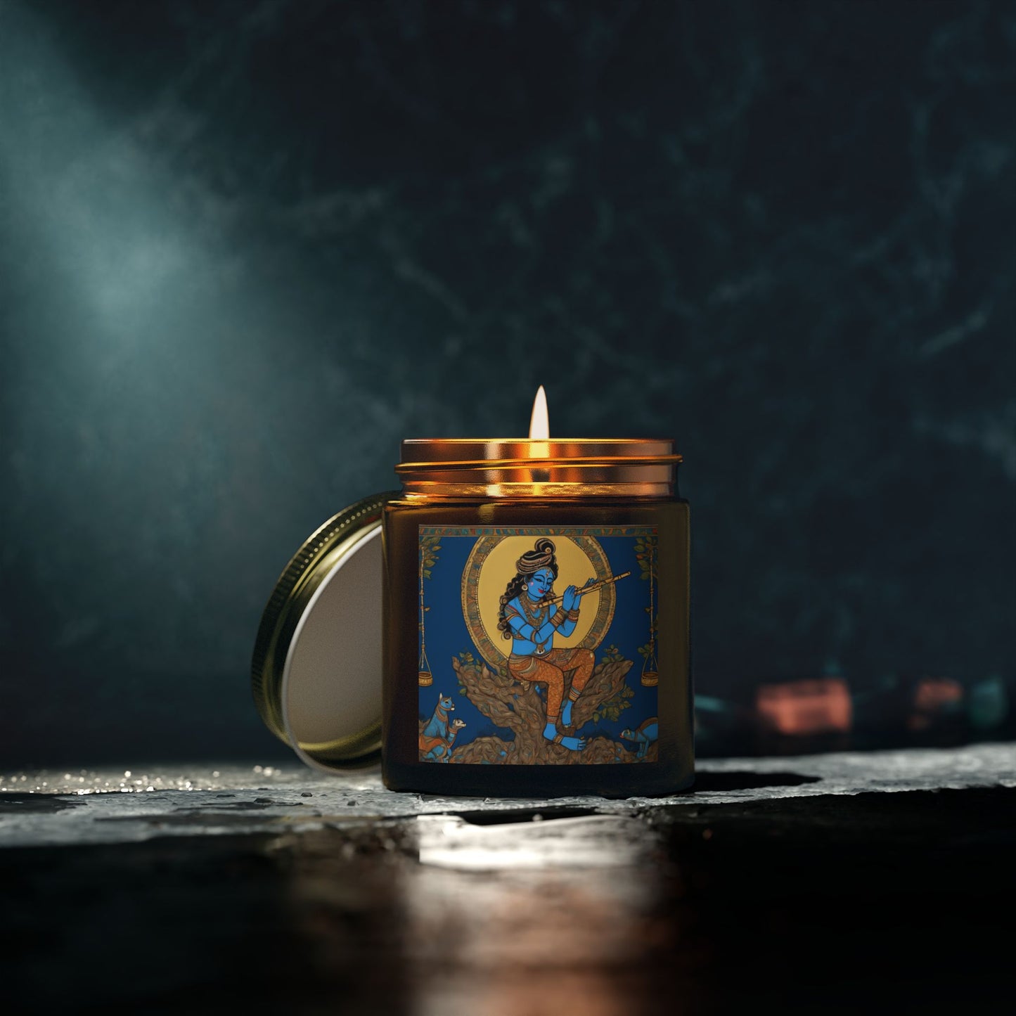 Lord Kirshna Scented Candle (4oz, 9oz) | Artloom Gallery