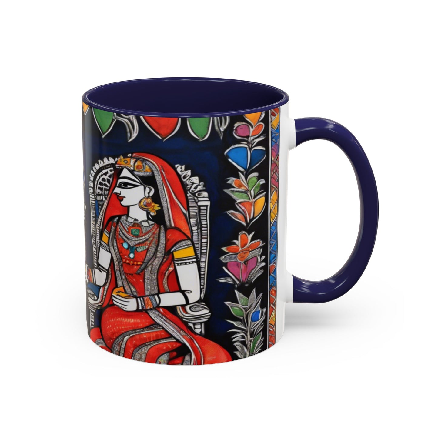 Artistic Madhubani Indian Art – Ceramic Coffee Mug (11oz/15oz) | Artloom Gallery