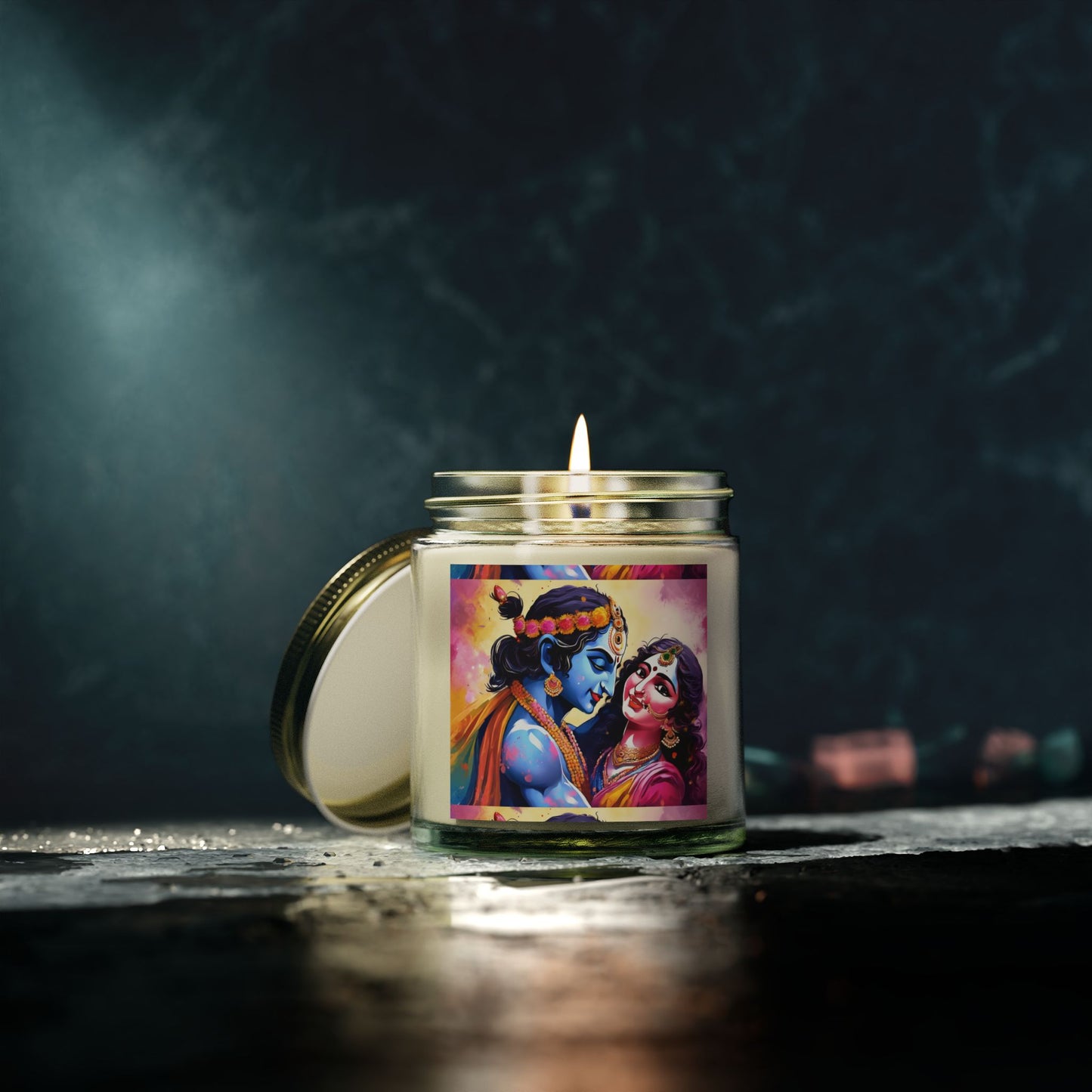 Radha Krishna Scented Candle (4oz, 9oz) | Artloom Gallery