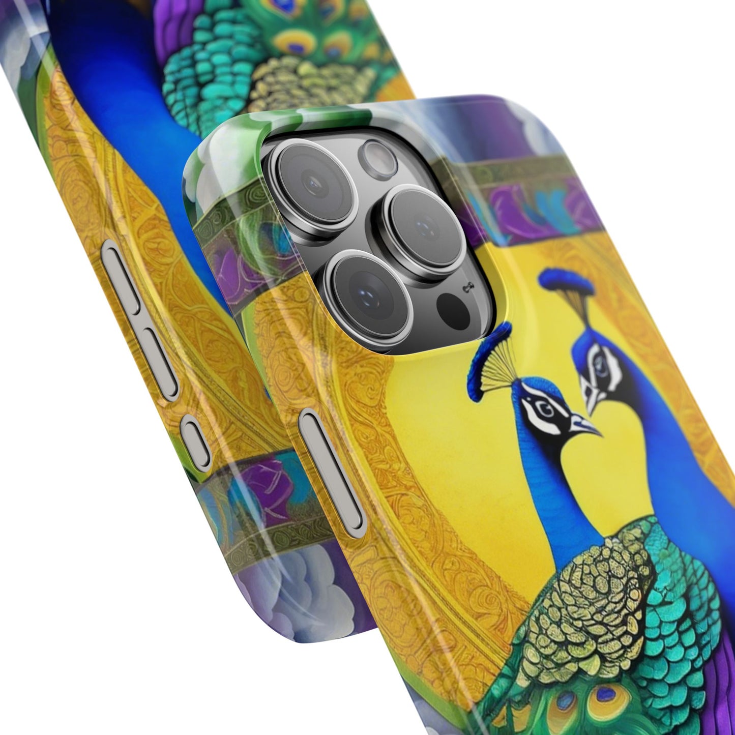 Beautiful Peacocks Slim Phone Case | Artloom Gallery