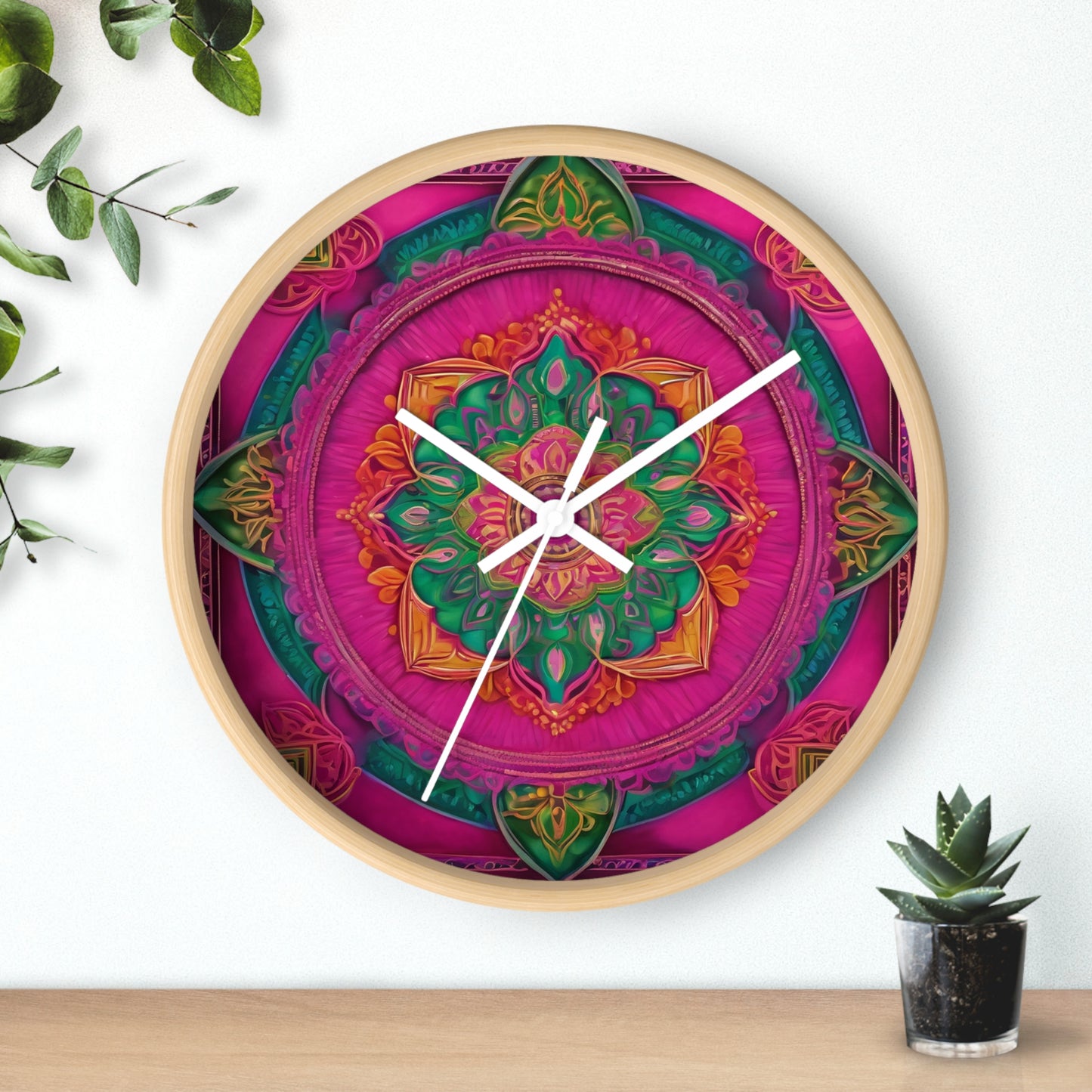 Radiant Harmony – Mandala Art Wall Clock | Artloom Gallery