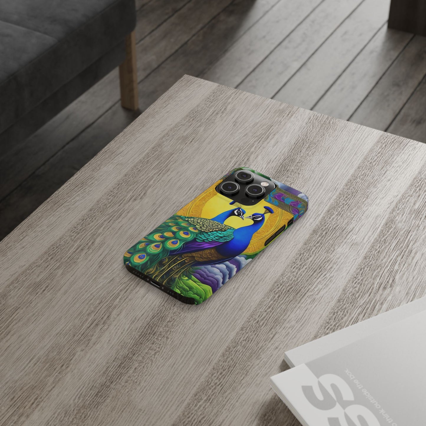 Beautiful Peacocks Slim Phone Case | Artloom Gallery