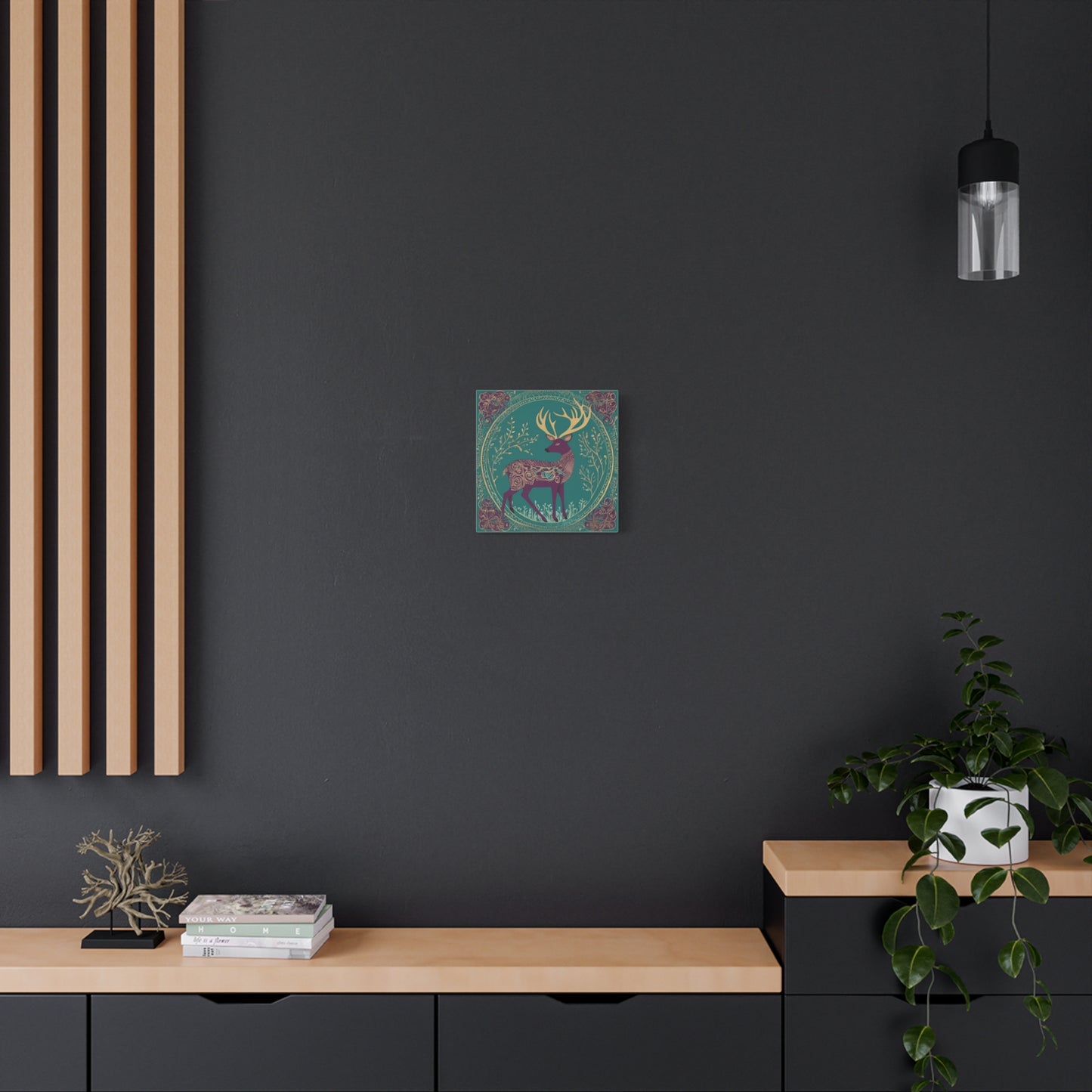 Gond Tribal Folk Art Deer Canvas Print | Artloom Gallery