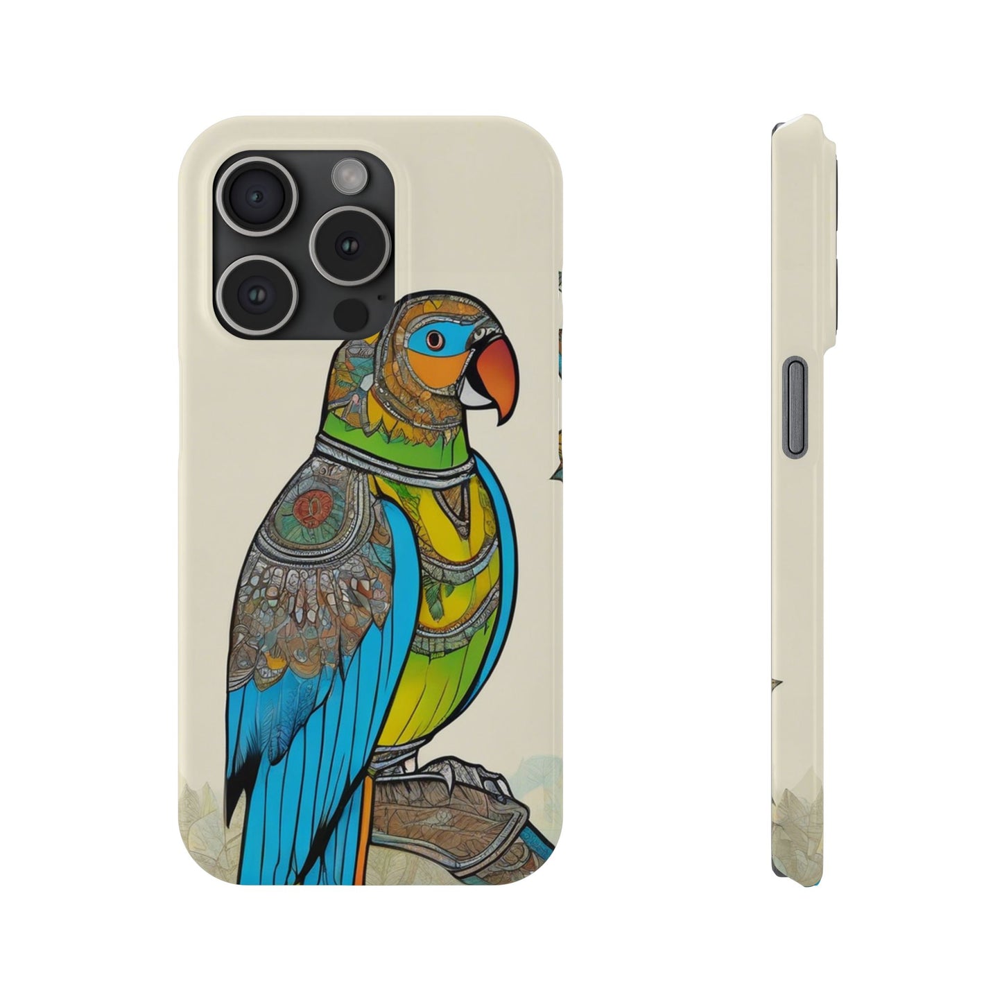 Artistic Parrot Mandala Art Slim Phone Case | Artloom Gallery