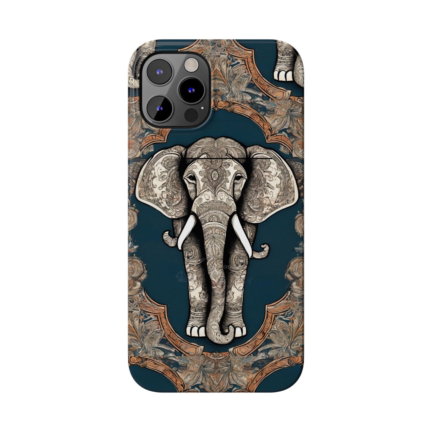 Majestic Elephant Mandala Pattern Art Slim Phone Case | Artloom Gallery