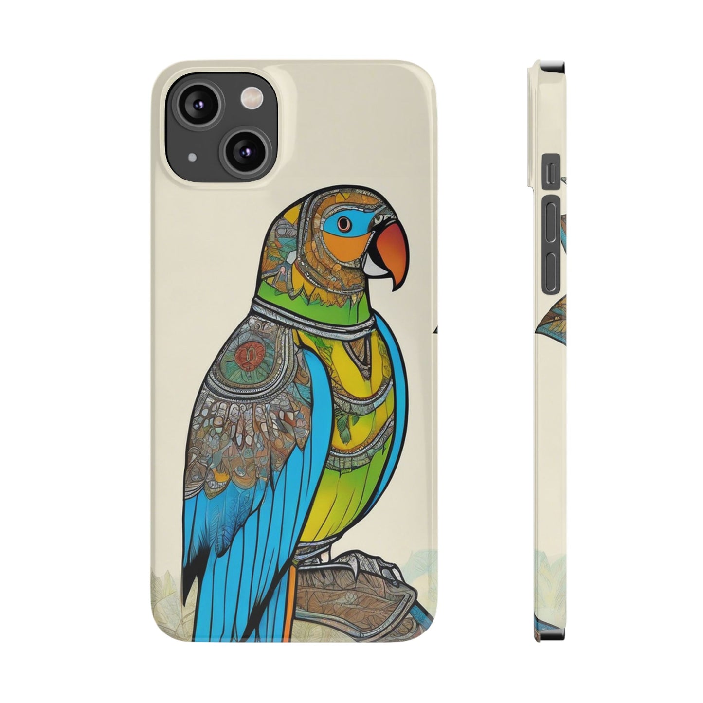 Artistic Parrot Mandala Art Slim Phone Case | Artloom Gallery