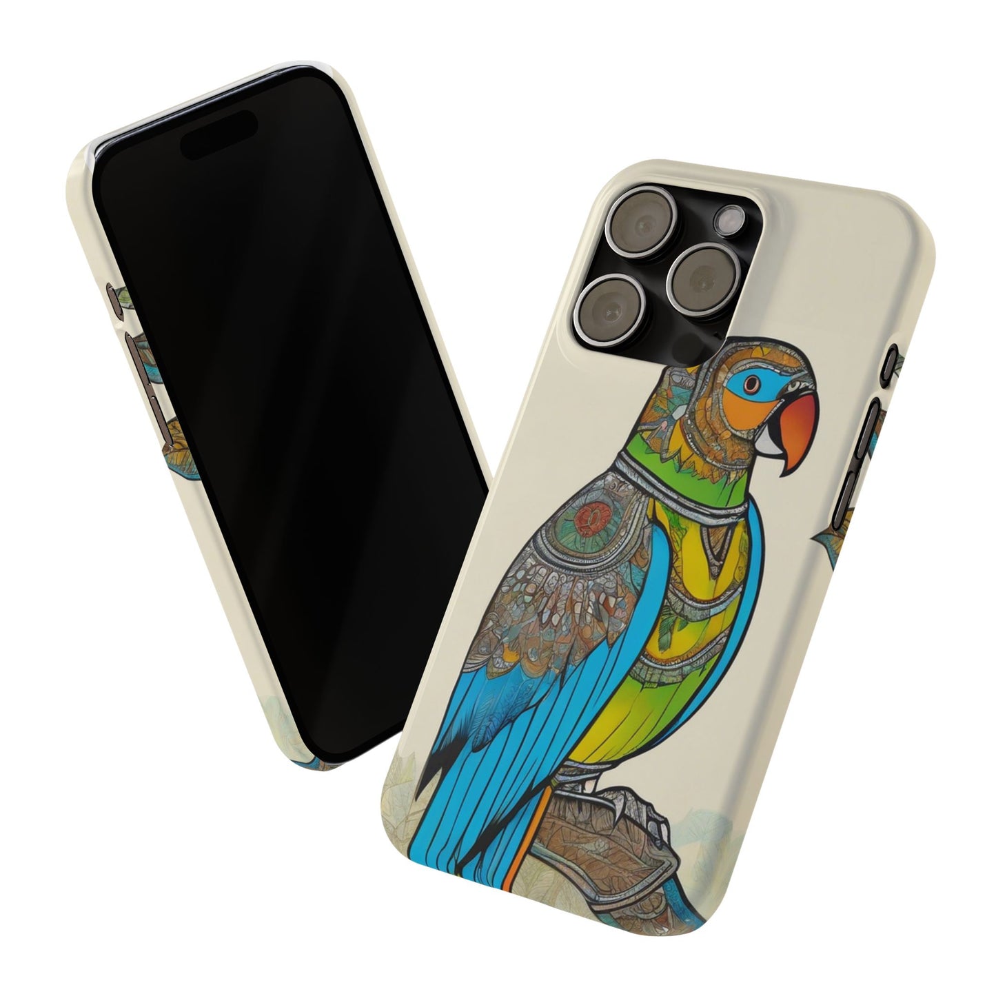 Artistic Parrot Mandala Art Slim Phone Case | Artloom Gallery