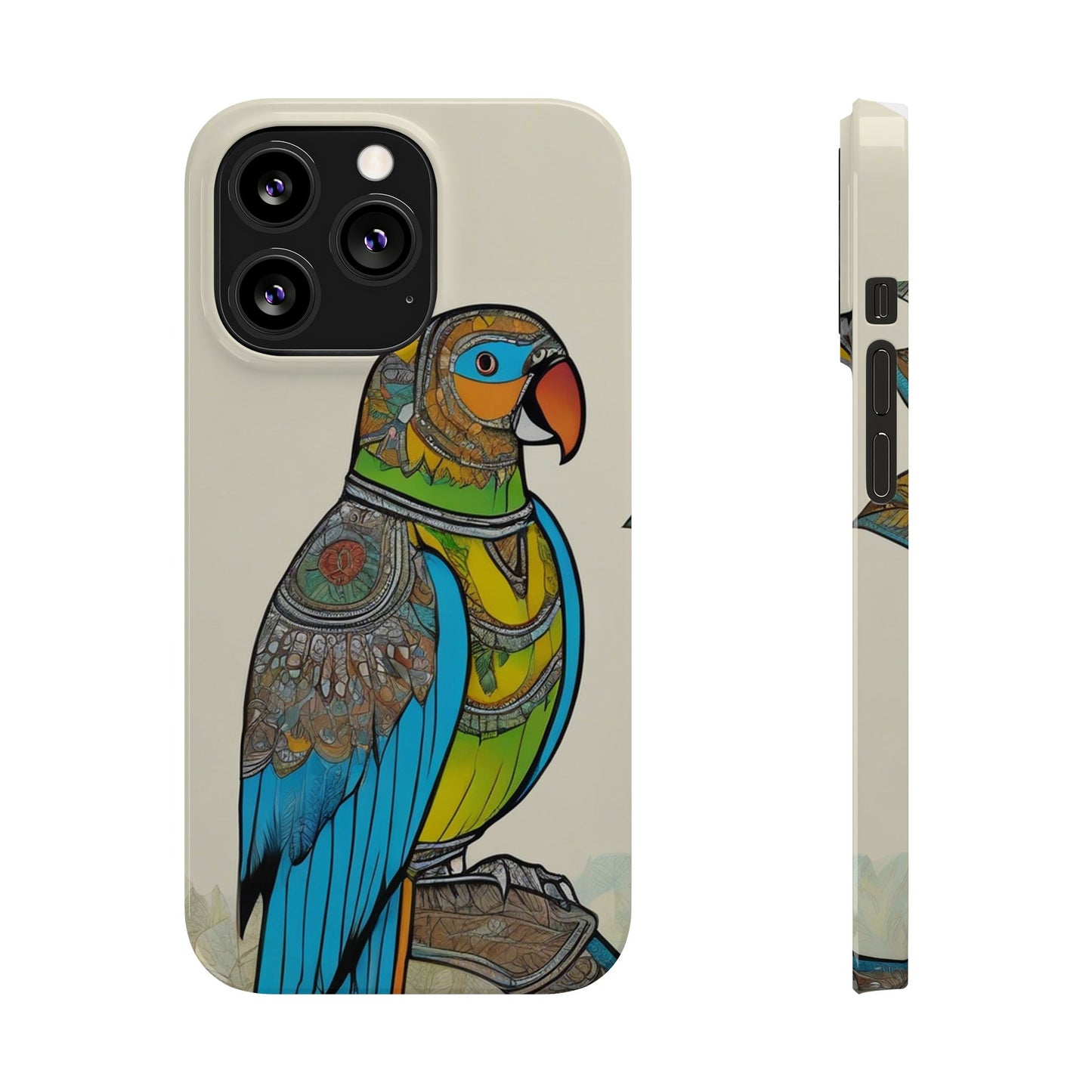 Artistic Parrot Mandala Art Slim Phone Case | Artloom Gallery