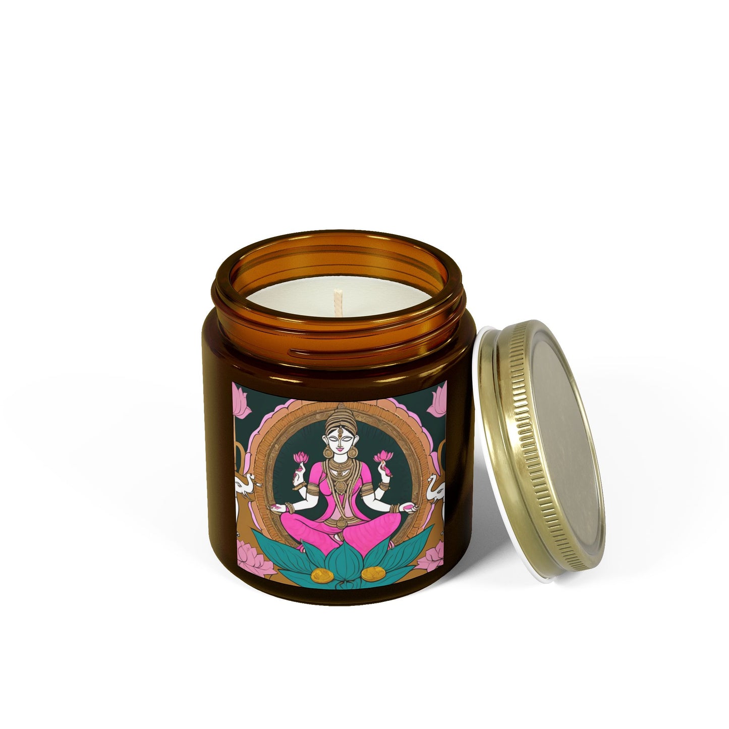 Goddess Laxmi Scented Candle for Diwali  (4oz, 9oz) | Artloom Gallery