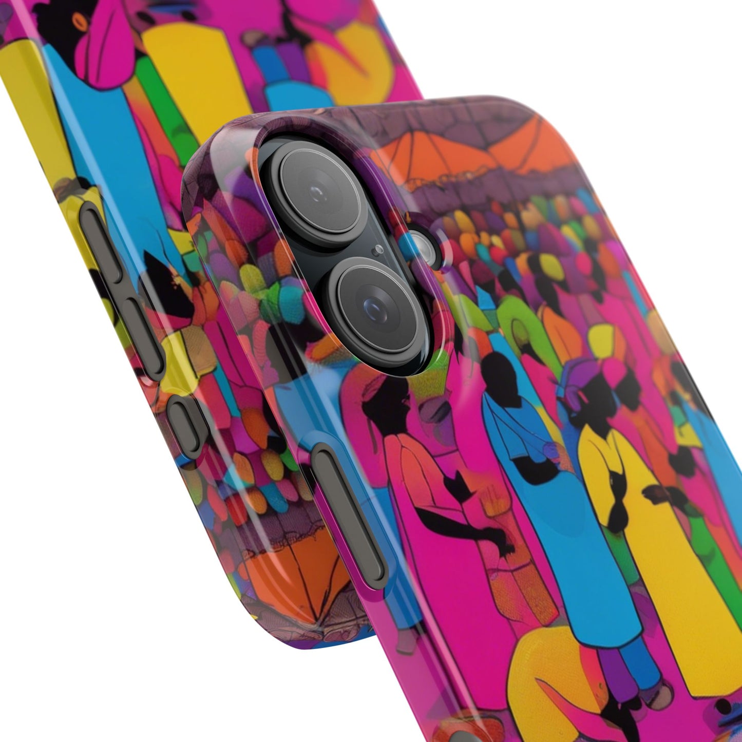 Festive Colors at the Bazaar – Bold and Vibrant Art Slim Phone Case | Artloom Gallery