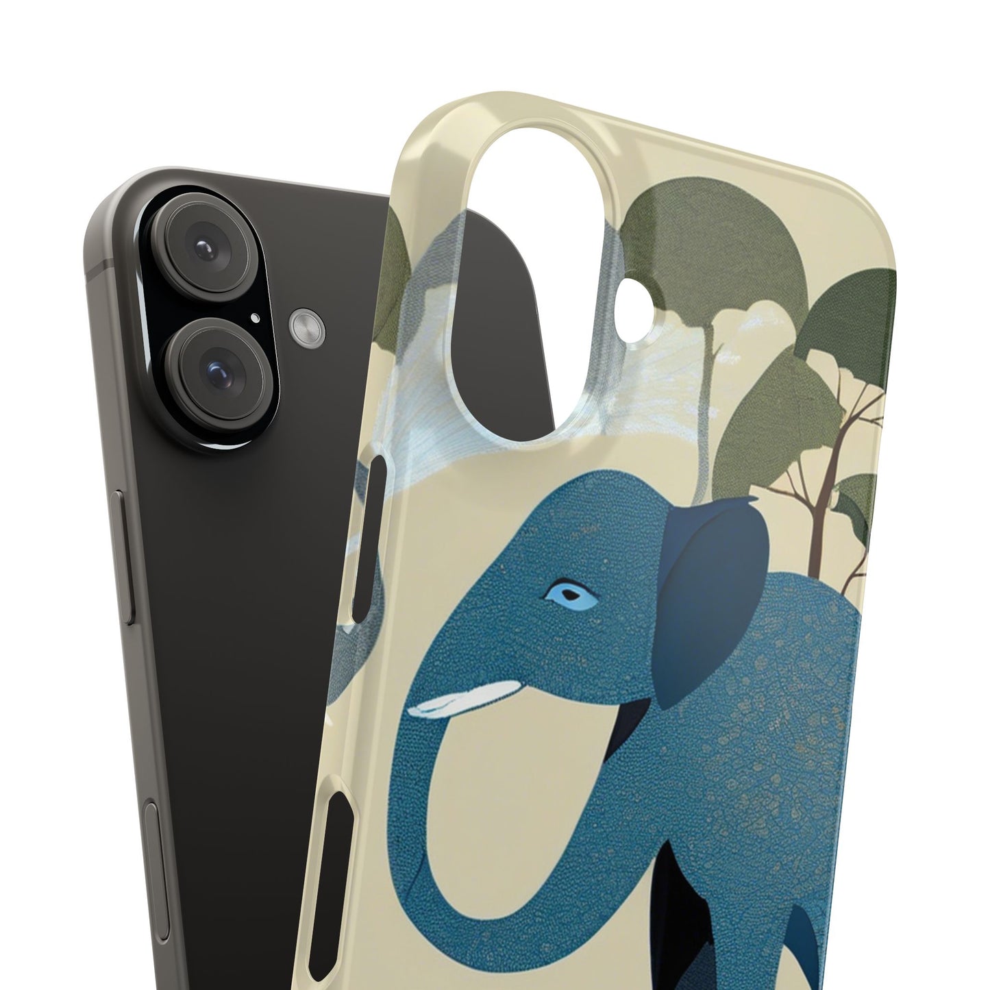 Playful Elephant Art Slim Phone Case | Artloom Gallery