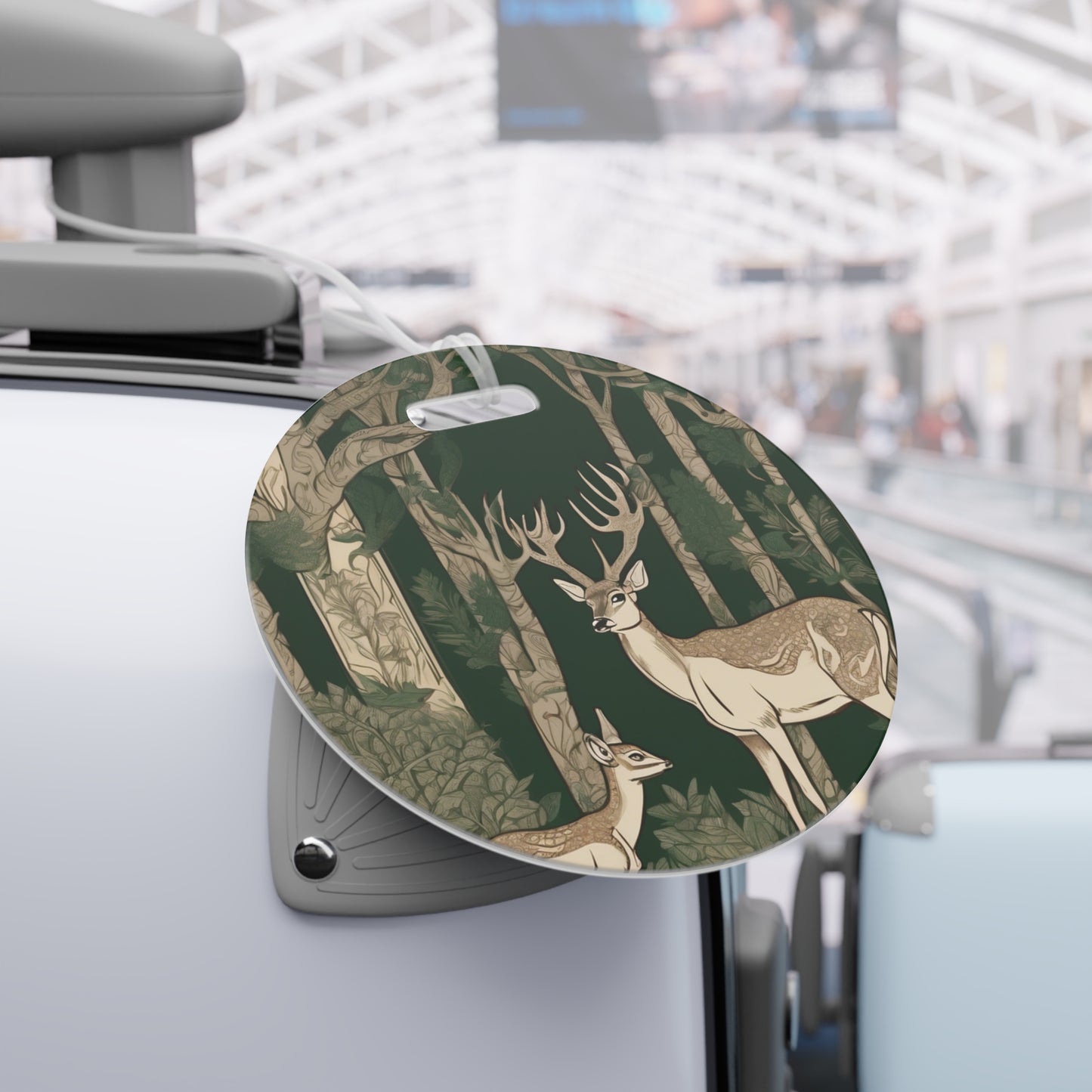 Deer and Fawn – Pichwai Painting Luggage Tag | Artloom Gallery